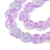 Electroplate Transparent Glass Beads Strands EGLA-Q136-02A-05-3