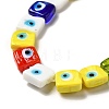 Handmade Evil Eye Lampwork Beads Strands LAMP-G154-03-4