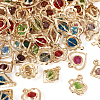 100Pcs 5 Styles Rack Plating Eco-Friendly Iron Charms IFIN-TA0001-54-2