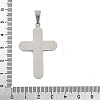 304 Stainless Steel Rhinestone Pendants STAS-G346-47E-P-3