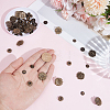 20 Bags Flower Alloy Snap Buttons BUTT-CY0001-36-3