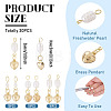 30Pcs 3 Styles Natural Cultured Freshwater Pearl & 304 Stainless Steel Heart Pendants PALLOY-TAC0318-4
