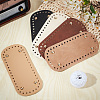   5Pcs 5 Colors Oval PU Leather Knitting Crochet Bags Nail Bottom Shaper Pad PURS-PH0001-21-5