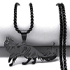 304 Stainless Steel Cat Shape Pendant Box Chain Necklaces FS-WG421D8-02-1