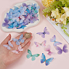 80Pcs 10 Colors Cloth Butterfly Ornament Accessories DIY-CY0004-03-3
