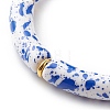 Acrylic Curved Tube Beaded Stretch Bracelet BJEW-JB08443-03-5