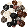 32Pcs 12 Styles Wicker Rattan Balls AJEW-SC0004-30-1