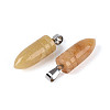 Natural Topaz Jade Pendants G-N349-16P-06-2