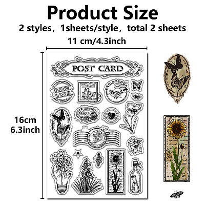 Custom Wall Theme PVC Plastic Clear Stamps DIY-WH0619-0020-1