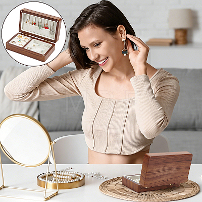 Rectangle Wooden Jewelry Organizer Magnetic Boxes CON-WH0112-073B-1