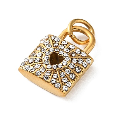 304 Stainless Steel Rhinestone Pendants RB-CBA324D-01G-05-1