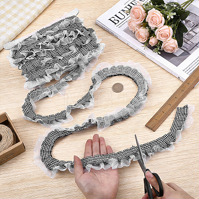 10Yards Polyester Lace Ribbon OCOR-PH0008-04A-1