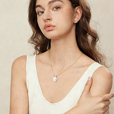 Natural Freshwater Pearl Pendants PEAR-WH0011-002A-G-1