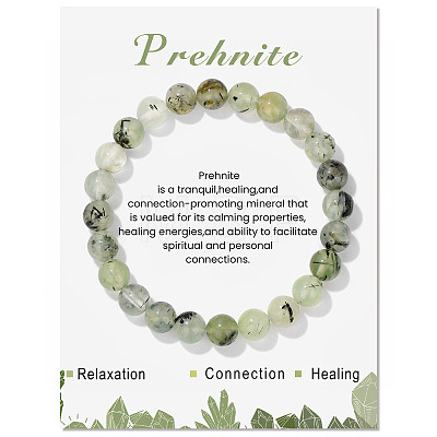 Synthetic Prehnite Beaded Stretch Bracelets LS-PW-WG7FE75-12-1-1