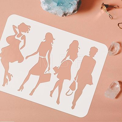 Large Plastic Reusable Drawing Painting Stencils Templates DIY-WH0202-482-1