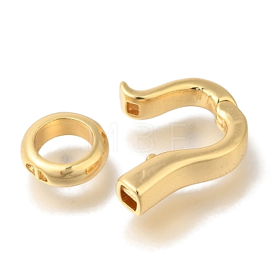 Brass Fold Over Clasps KK-K389-015G-1