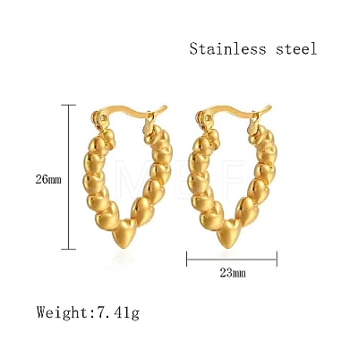 304 Stainless Steel Hoop Earrings PC3613-02-1