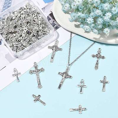 70Pcs 7 Styles Tibetan Style Alloy Pendants FIND-FS0005-15-1