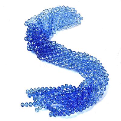 Transparent Painted Glass Beads Strands DGLA-A034-T8mm-A01-1