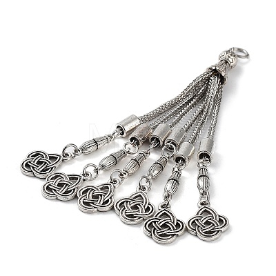 Tibetan Style Alloy Curb Chain Tassel Big Pendants FIND-K013-01AS-07-1