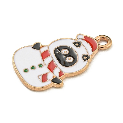 Christmas Kitty Alloy Enamel Pendants ENAM-I060-02C-1