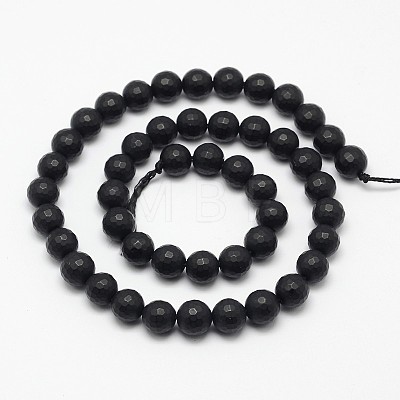 Natural Black Onyx Beads Strands G-D710-10mm-06-1