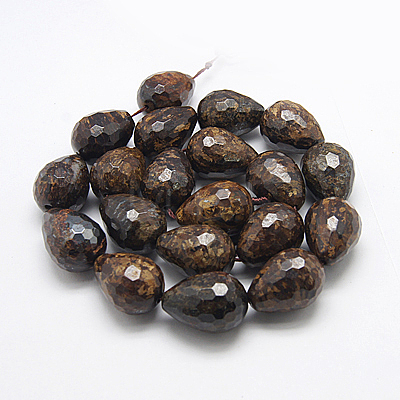 Natural Bronzite Beads Strands G-G222-14x20mm-09-1