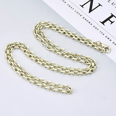 Brass Cable Chains Necklace Making MAK-N034-004A-14KC-1