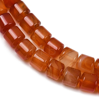 Natural Red Agate Beads Strands G-G275-D06-10x10mm-1