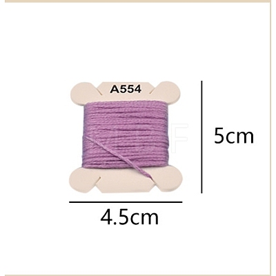 50 Colors Rainbow Color Polyester Embroidery Threads for Cross Stitch OCOR-YW0001-02M-1