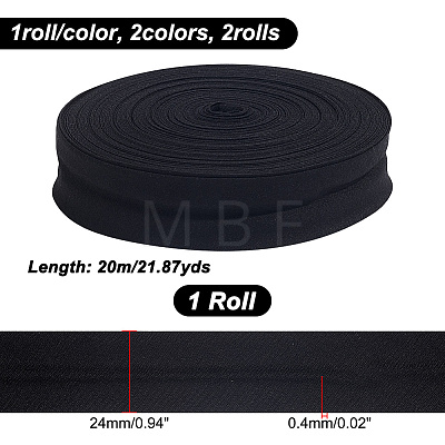  2Roll 40M Fold Over Polyester Ribbons OCOR-NB0001-86-1