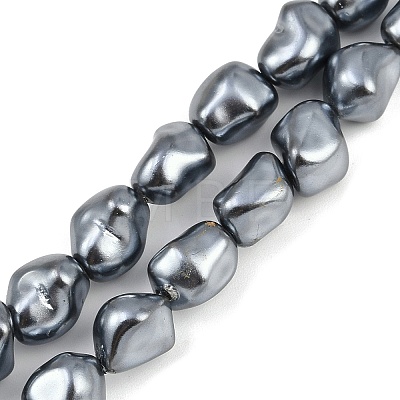 Electroplated Shell Pearl Beads Strands BSHE-H113-05C-1