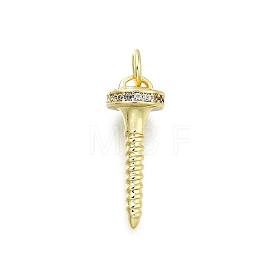 Brass Micro Pave Cubic Zirconia Pendants KK-K400-45G-1