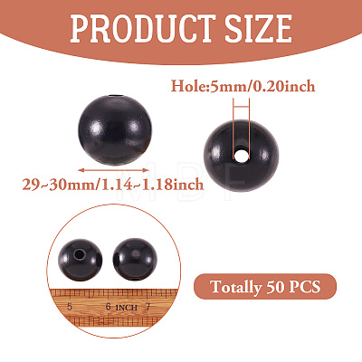 Natural Wood Beads WOOD-TA0001-38-LF-1