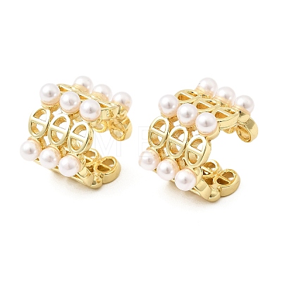 Brass Cuff Earrings EJEW-C186-08G-1