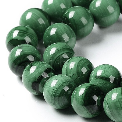 Natural Malachite Beads Strands G-F571-27AB1-12mm-1
