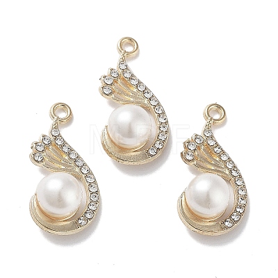 ABS Imitation Pearl Bead Pendants FIND-C042-02G-1