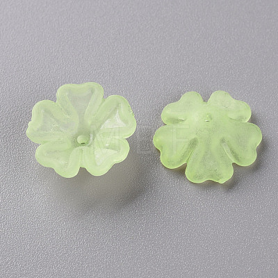 Transparent Frosted Acrylic Bead Caps MACR-S371-04A-728-1