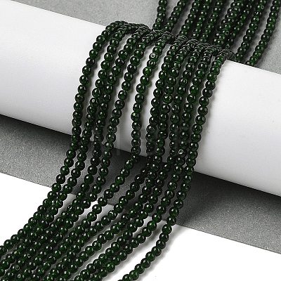 Synthetic Green Goldstone Beads Strands G-G189-B03-04-1