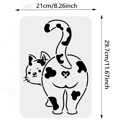 PET Hollow Out Drawing Painting Stencils DIY-WH0422-0028-1