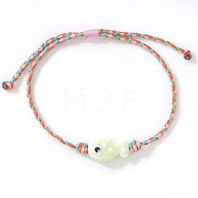 Handmade Porcelain Fish Charm Adjustabale Bracelets XD8221-4-1