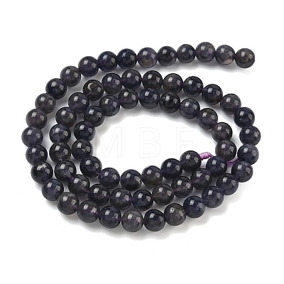 Natural Cordierite/Iolite/Dichroite Beads Strands G-P132-14-6mm-1