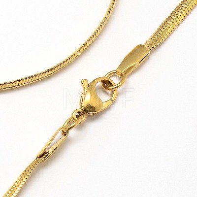 Trendy Men's 304 Stainless Steel Herringbone Chain Necklaces X-NJEW-M074-C-01-1