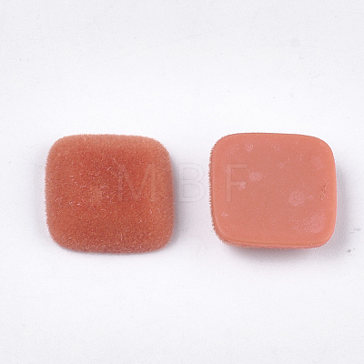 Flocky Resin Cabochons X-FIND-T046-57-1