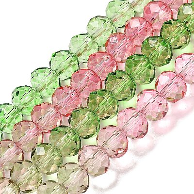 Transparent Painted Glass Beads Strands DGLA-A034-T8mm-A18-1