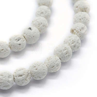 Synthetic Lava Rock Round Beads Strands G-E508-04-8mm-1-1