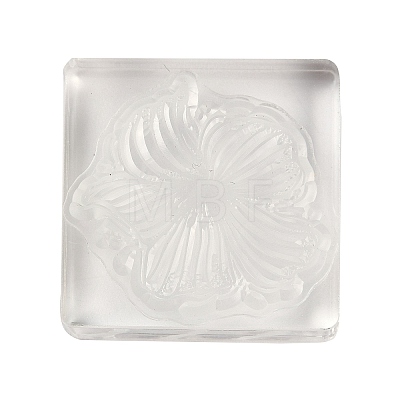 Flower Silicone Clear Stamps with Acrylic Blocks DIY-G121-07D-1