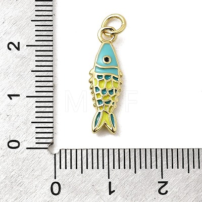 Brass Enamel Pendants KK-A266-39G-04-1