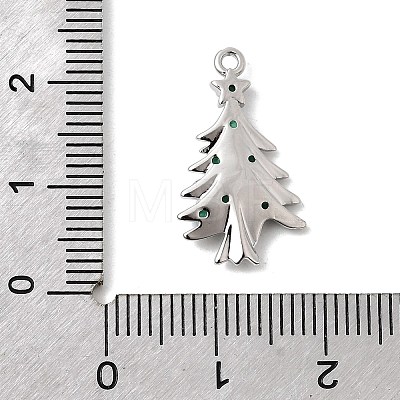 Christmas Brass Micro Pave Cubic Zirconia Pendants KK-L258-04P-A02-1