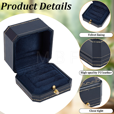 Rectangle Cardboard Jewelry Couple Ring Storage Boxes CON-CL0001-15-1